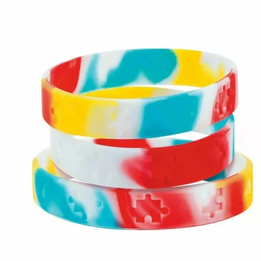 Autism Awareness Bundle -36 Bracelets, 24 Magnets, 24 Pencils and 900 Stickers